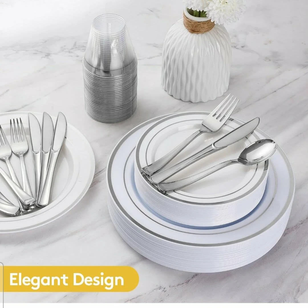 Plastic Plates, Cutlery & Cups Set 600pc - photo 3