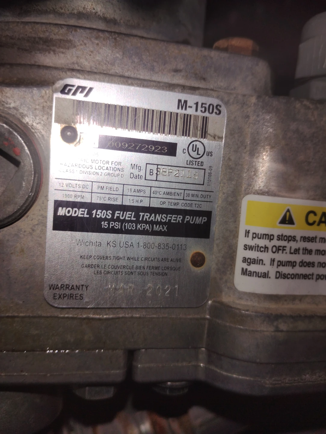 GPI M-150S Fuel Transfer Pump - photo 4