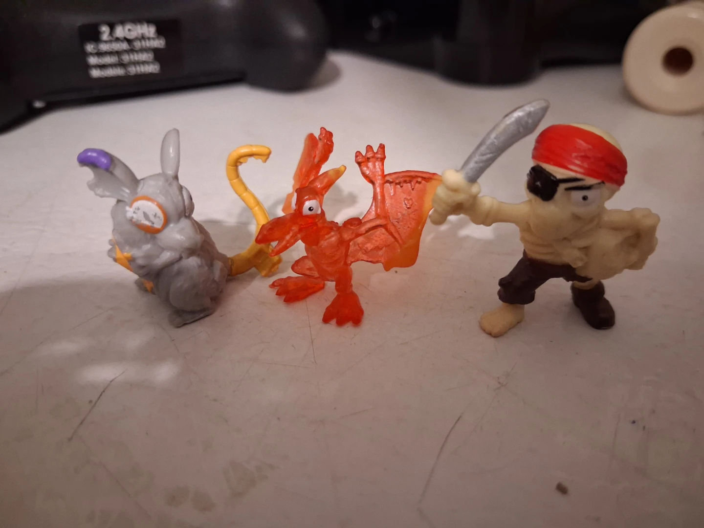 Miniature Figures: Pirate, Dragon, and Rabbit
