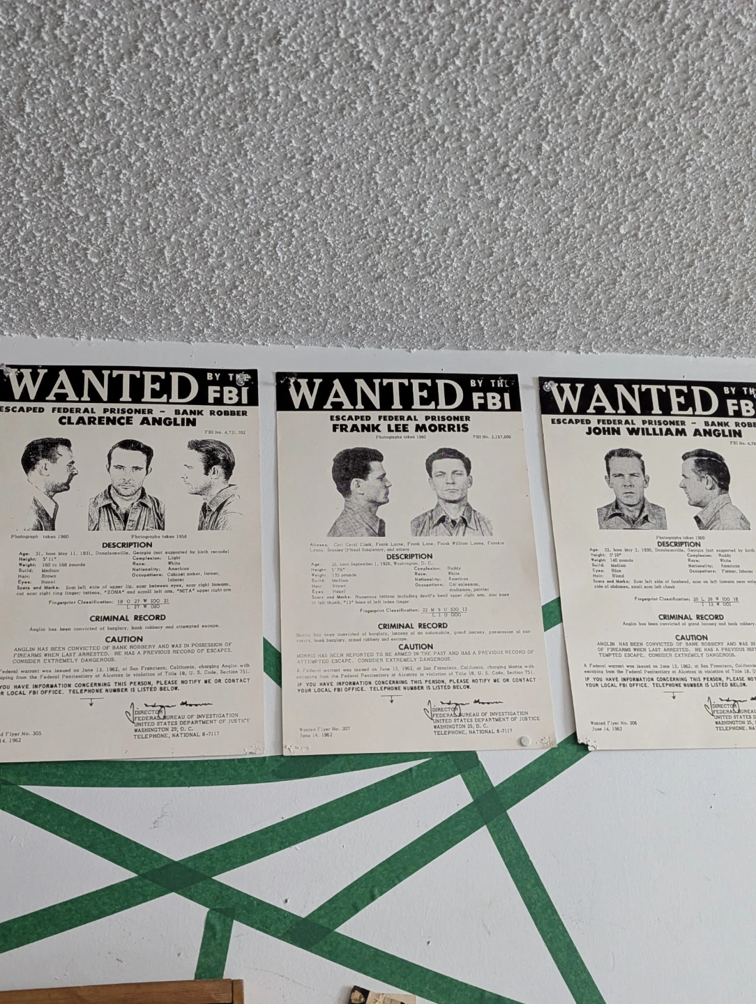 FBI Wanted Poster - Frank Lee Morris