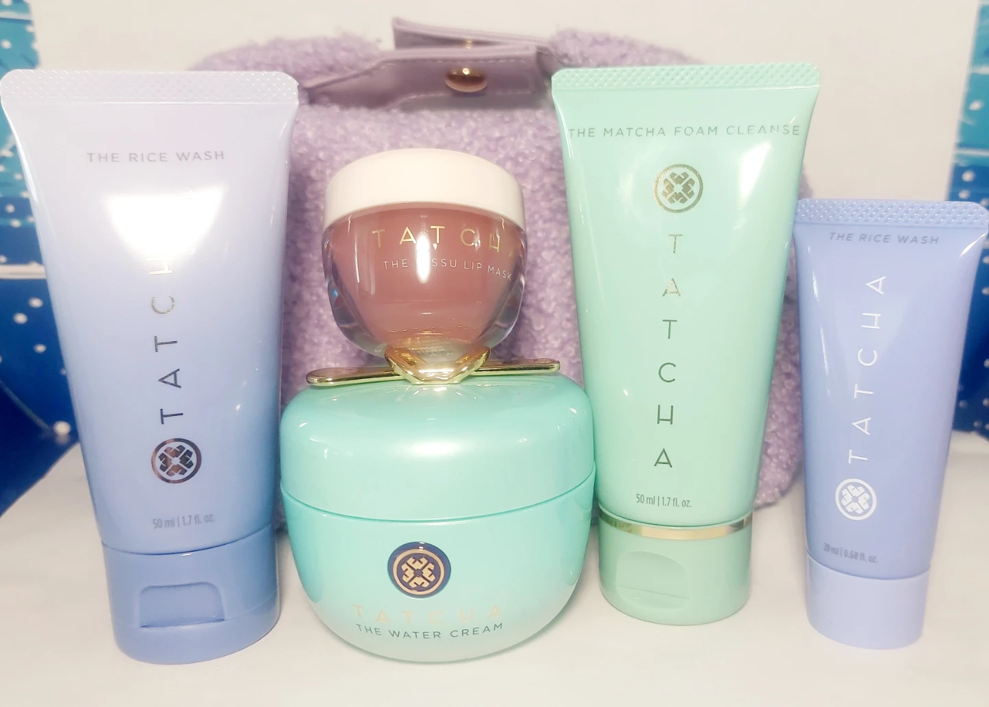 Tatcha Skincare Set with Pouch