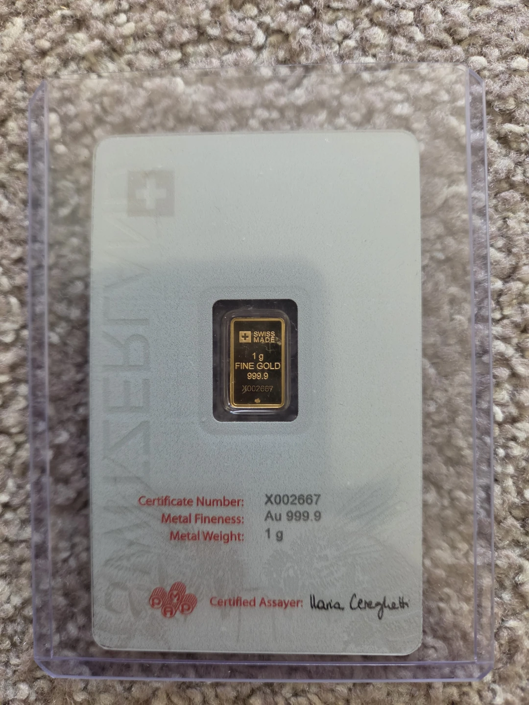 1g Fine Gold Bar PAMP Suisse,  Bee - photo 2