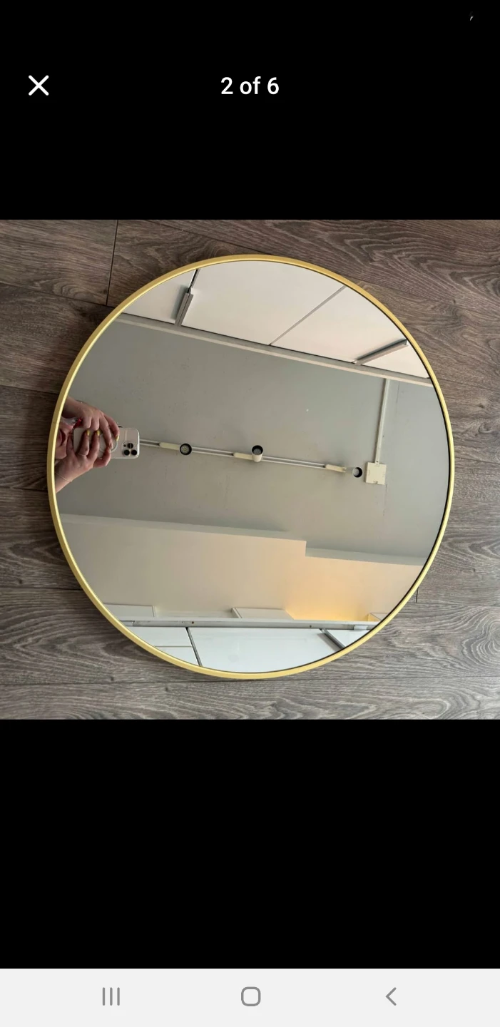 Round Gold Wall Mirror 60 cm / 24" - photo 2