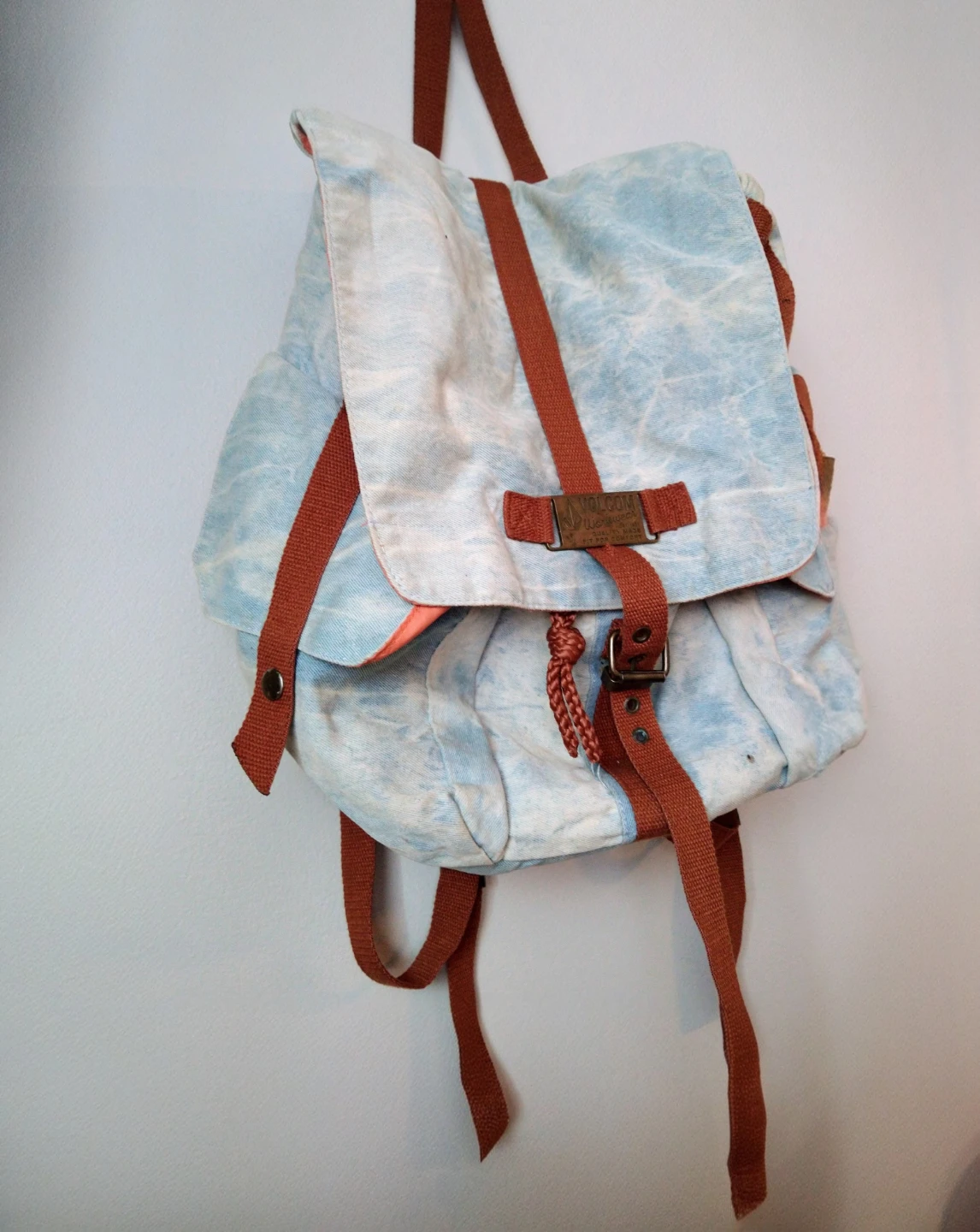 Vintage Volcom Workwear Acid-Wash Y2K Woman's Backpack - photo 2