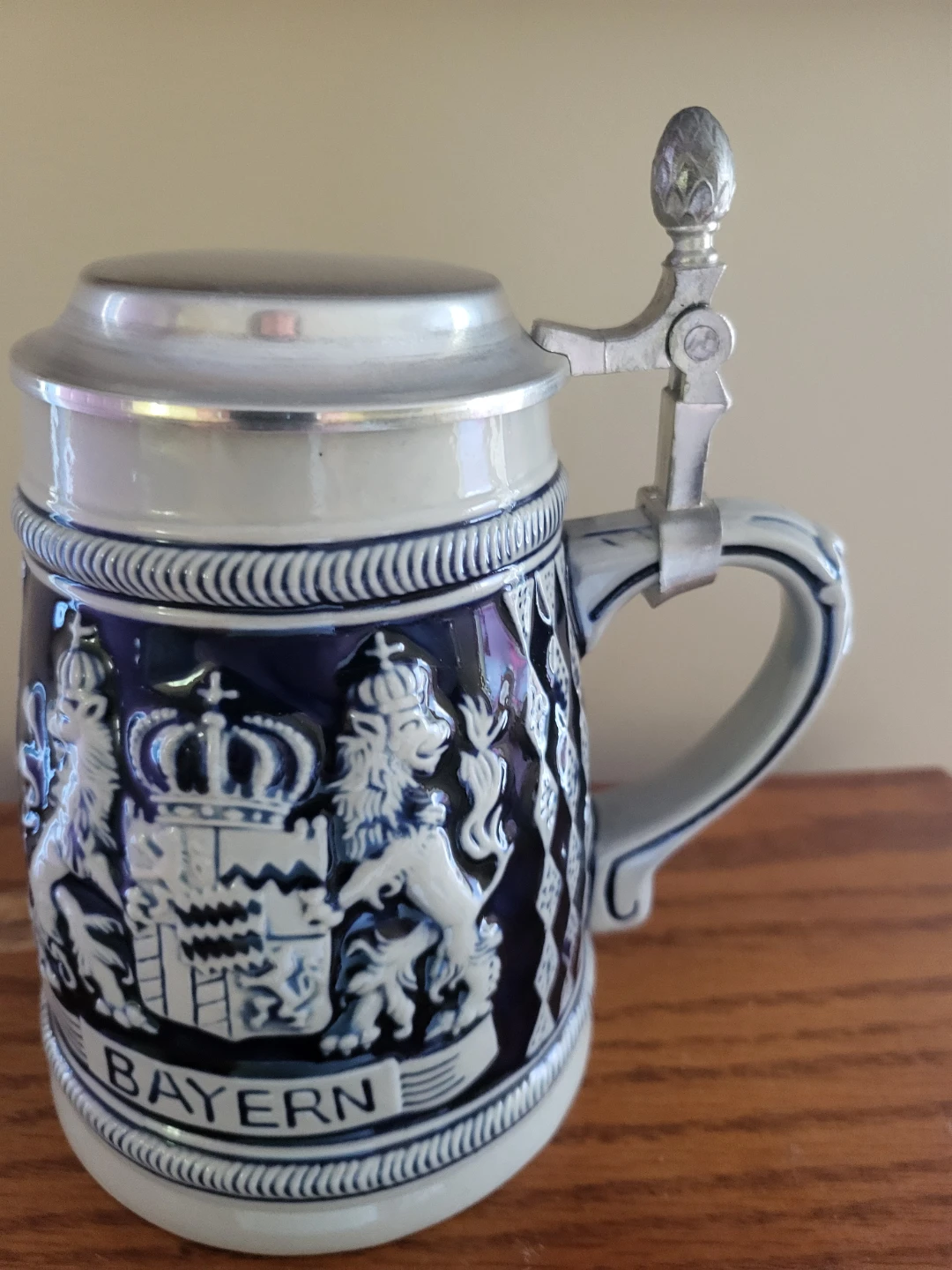 Vintage Bayern Stein with Pewter Lid
