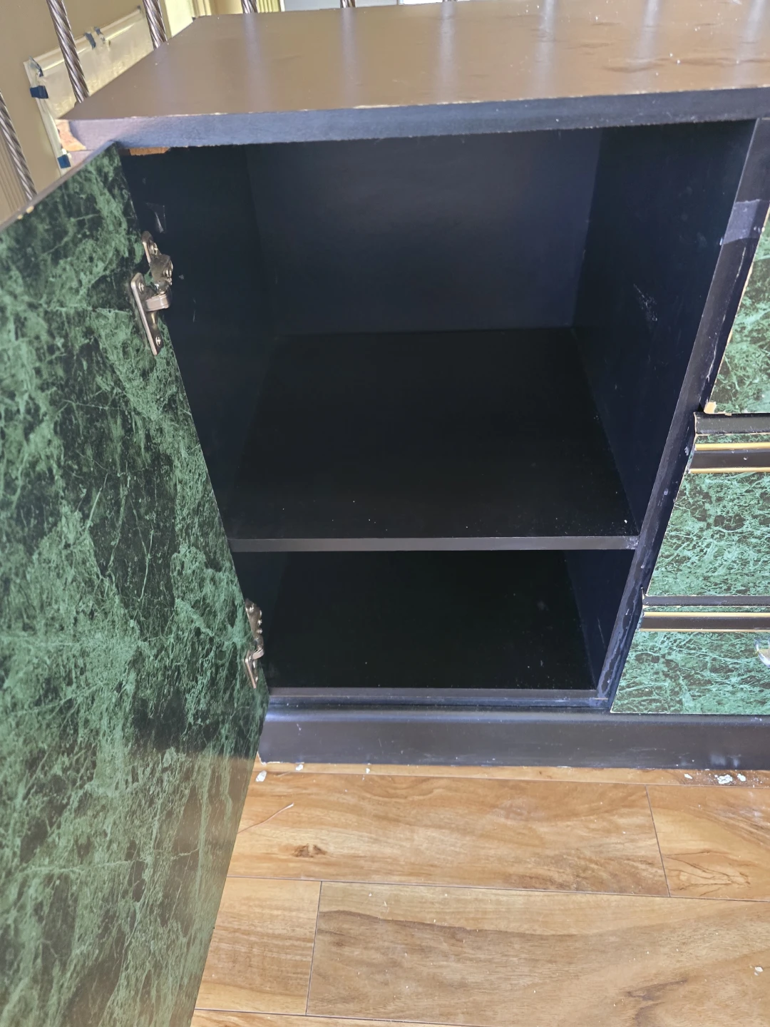 Green Marble Effect Dresser with 1 night table - photo 2