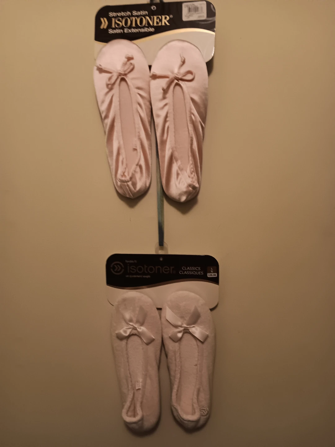 2 pair Isotoner Slippers - Pink/Rose - Large - photo 3