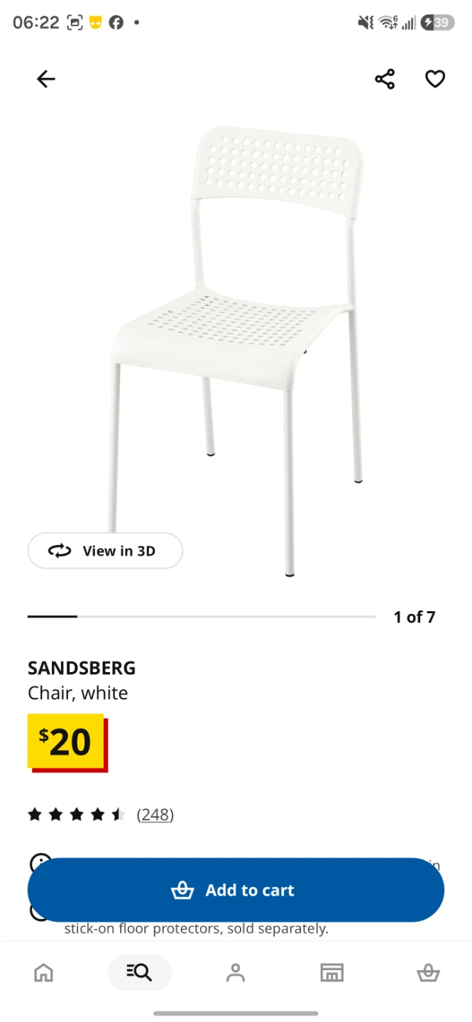 2 IKEA SANDSBERG Chair, White - photo 5