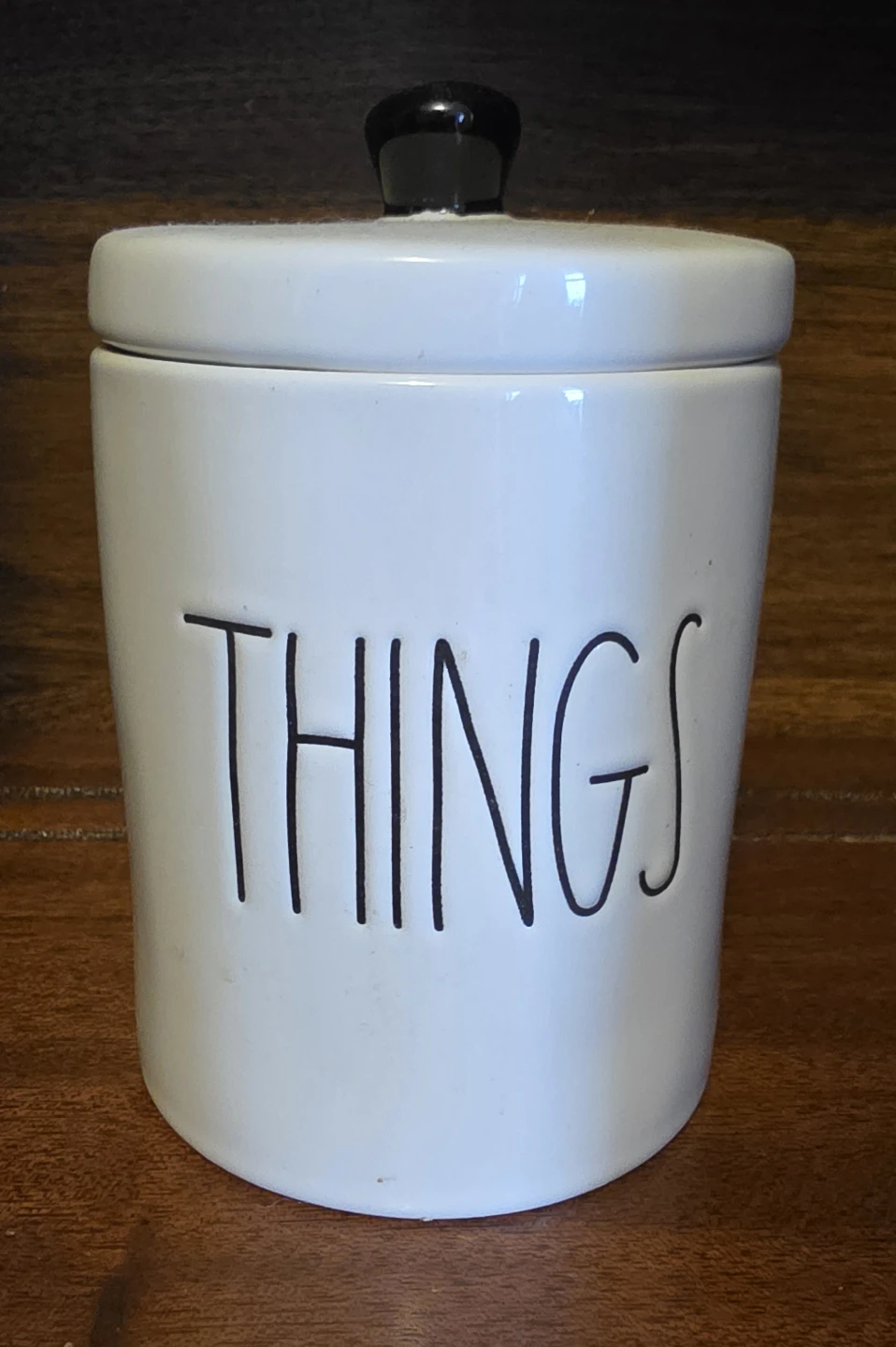 Rae Dunn "THINGS" Canister with Lid