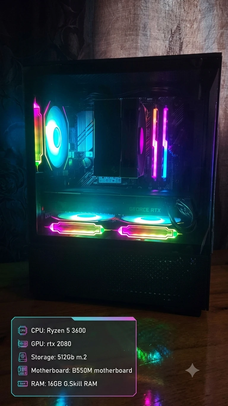 Custom Gaming PC - Ryzen 5 3600, RTX 2080, 16GB RAM
