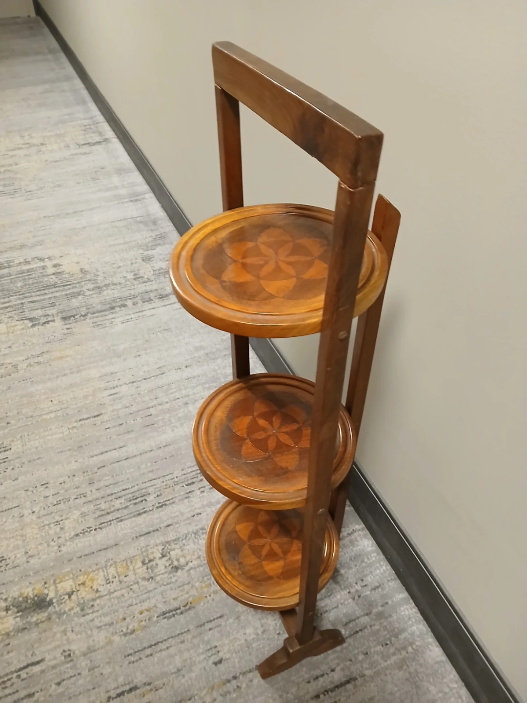 Wooden 3-Tier Folding Serving Stand 3ft - photo 2