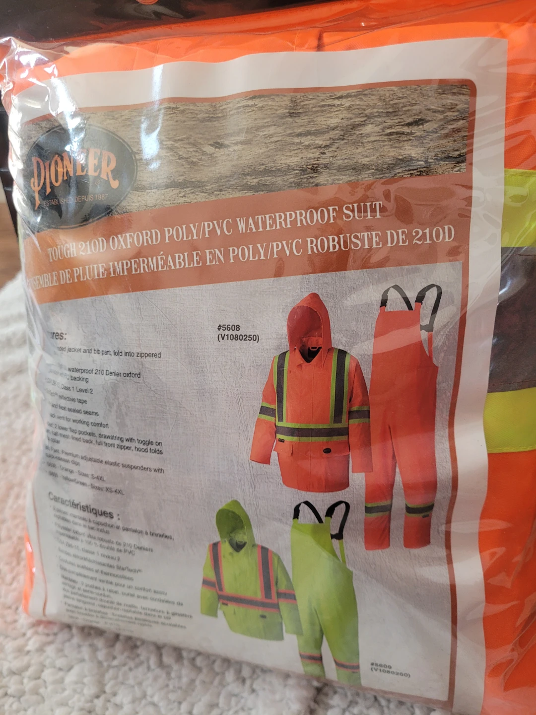 Pioneer Tough 210D Oxford Poly/PVC Waterproof Suit 2xl - photo 2