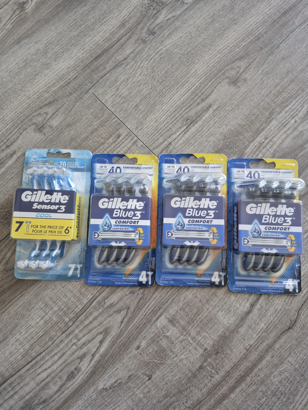 Gillette Sensor 3 & Blue 3 Comfort Razor Cartridges
