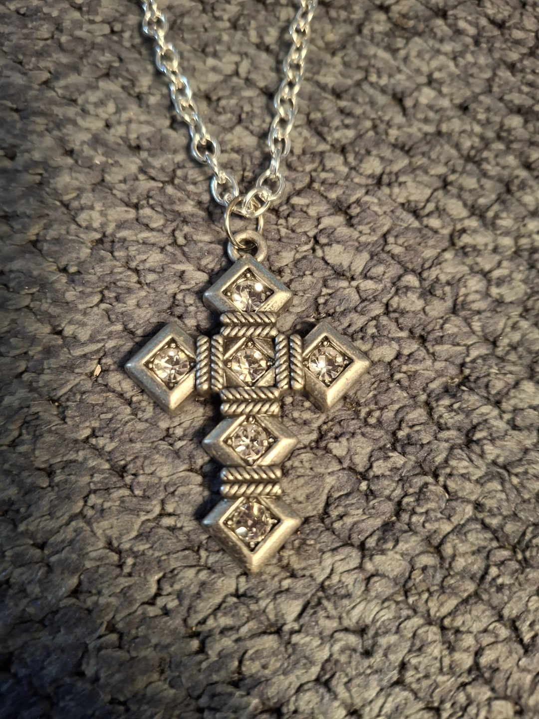 Silver Rhinestone Cross - photo 2