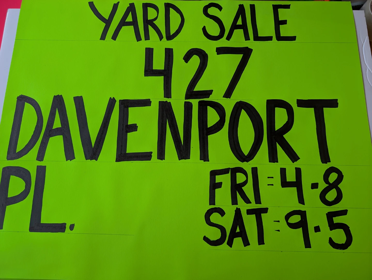 Yard Sale - 427 Davenport Pl
