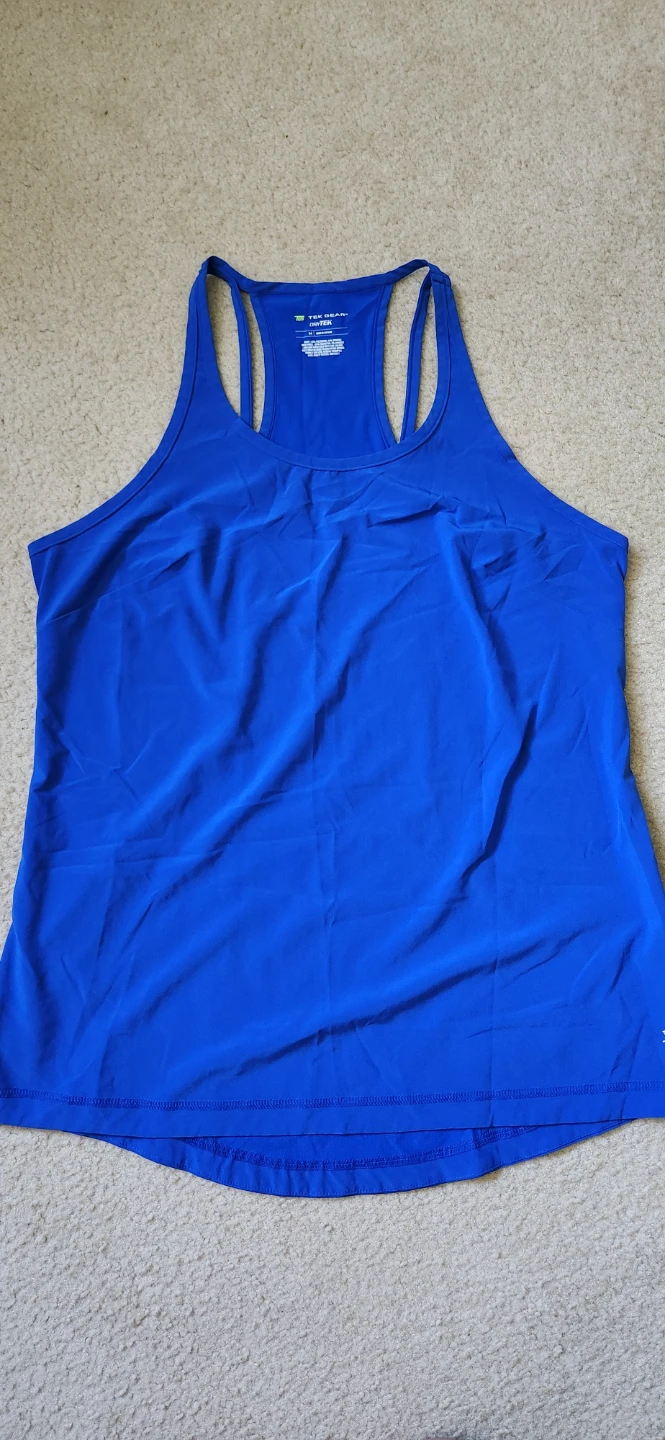 Tek Gear Drytek Blue Racerback Tank Top