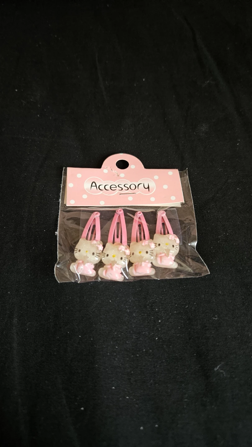 4 Pack Pink Hello Kitty Hair Clips