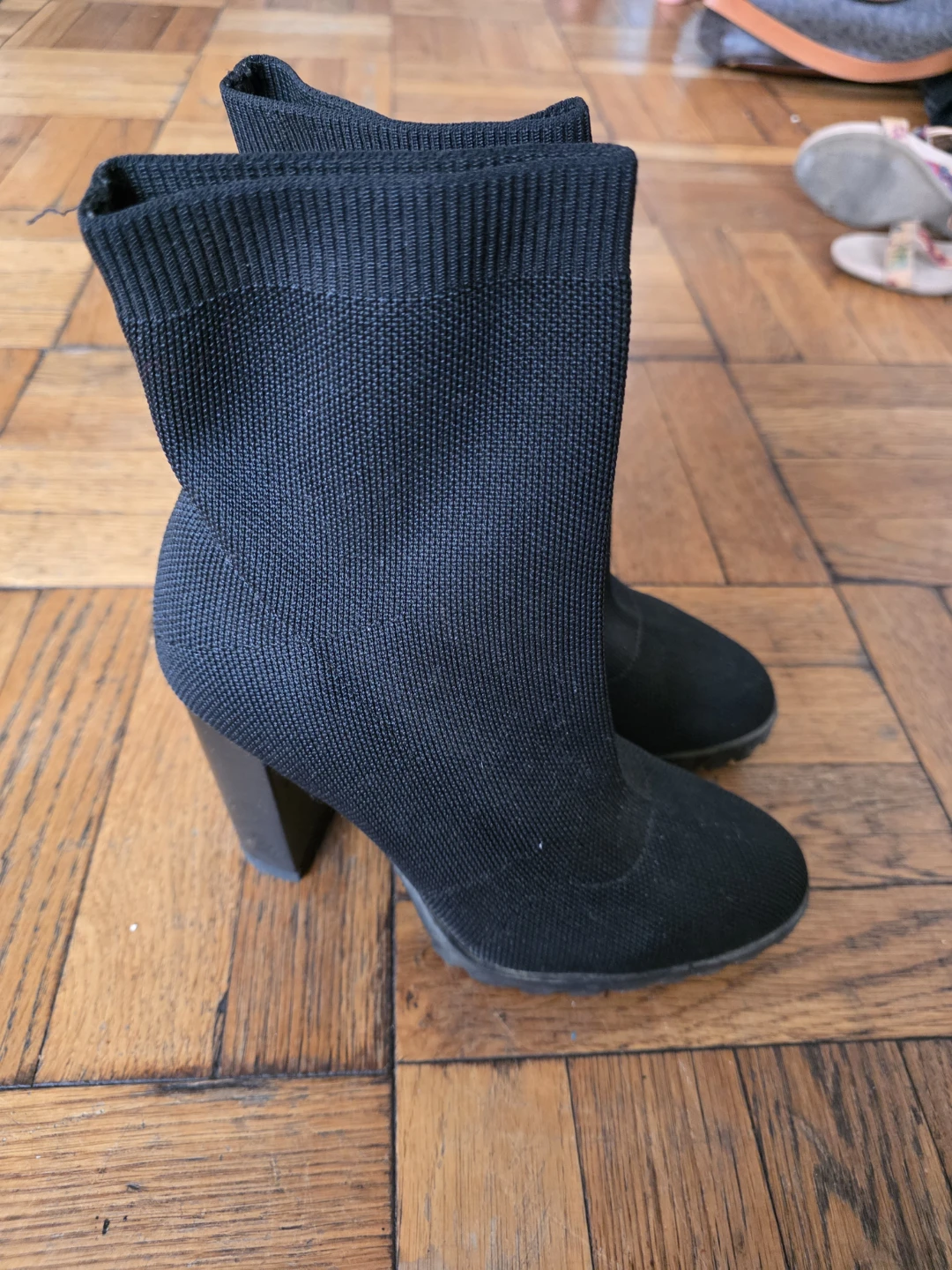 Black Sock Boots - Size 7