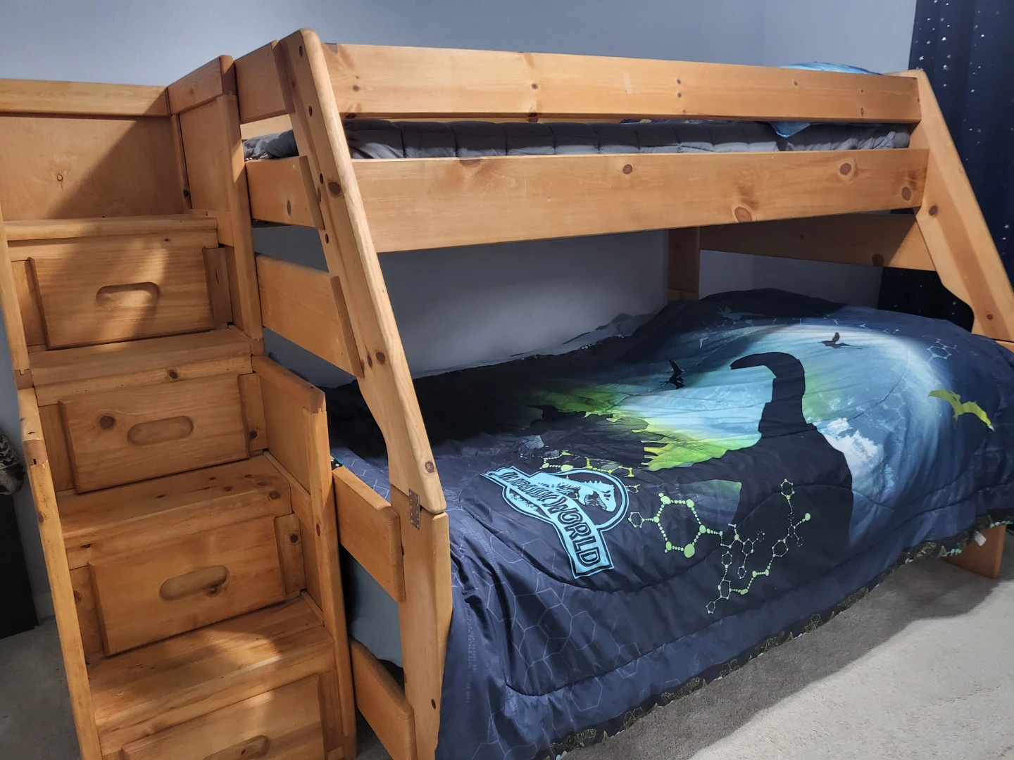 Wooden Bunk Bed with Stairs - photo 2