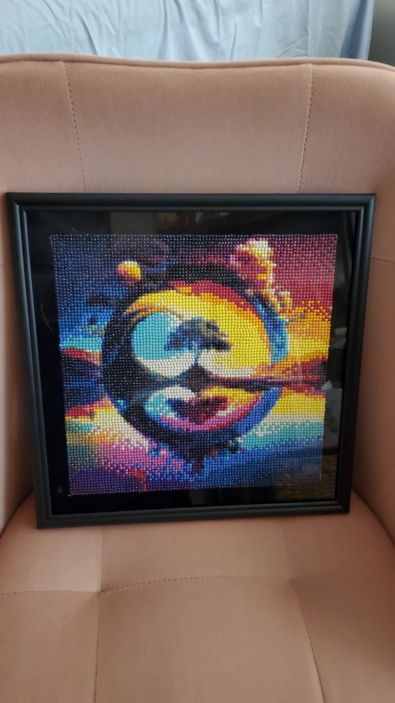 Framed Diamond Art  colorful tree reflection 12x12 framePainting