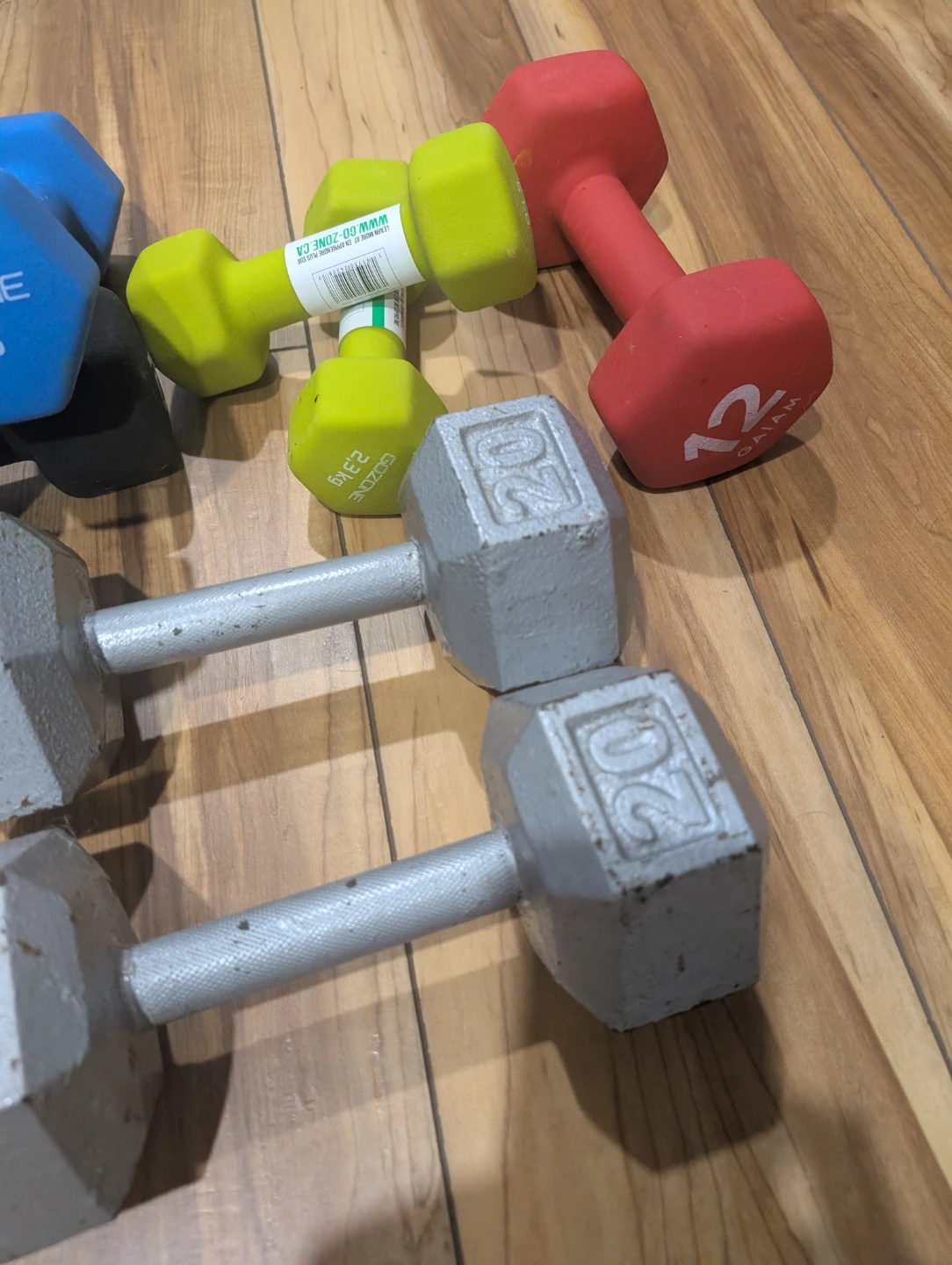 Gaiam & GoZone Dumbbells - 12lb and 2.3kg