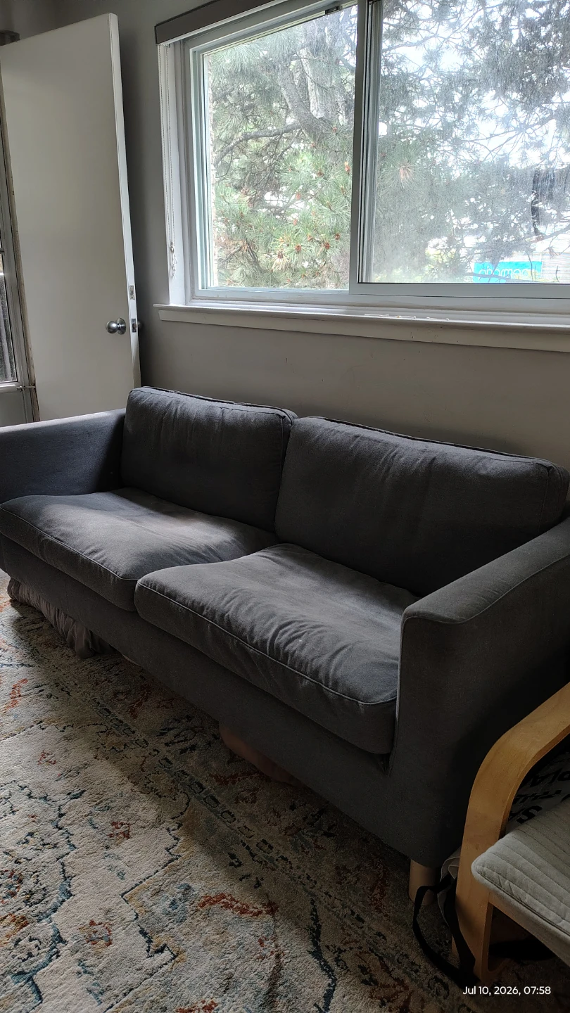 Ikea Parup Grey Fabric Sofa - photo 2