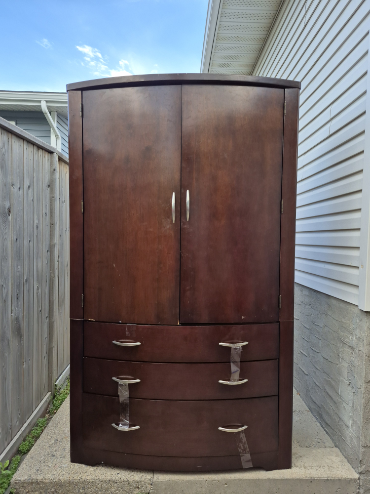 Wooden Wardrobe with Drawers