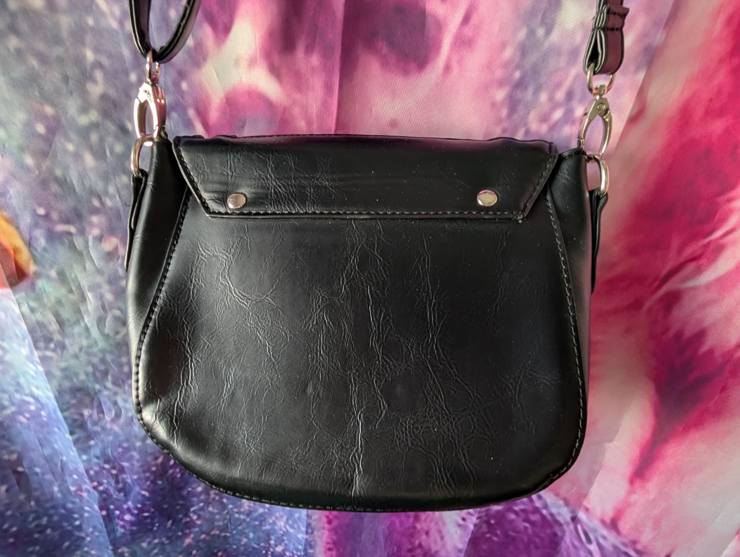 Restyle Black crossbody purse with moon accent - photo 2