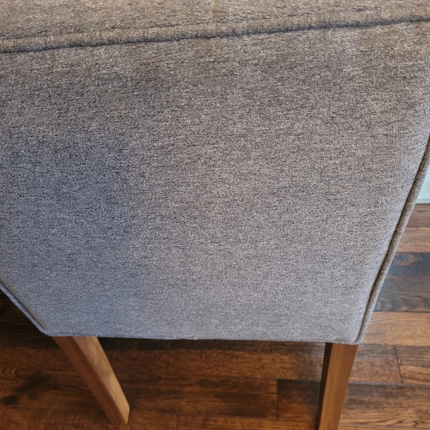 Grey Upholstered Bench - photo 3