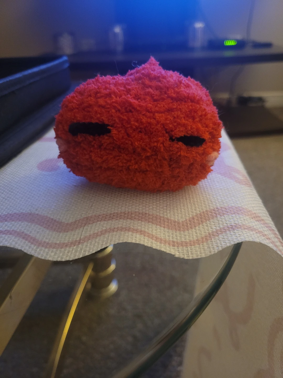 Red Plush Ball with eyes