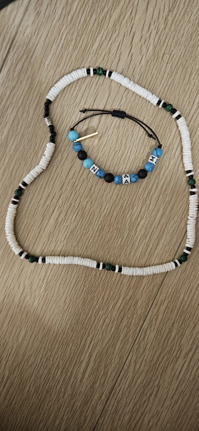 Beaded Necklace and Bracelet Set
