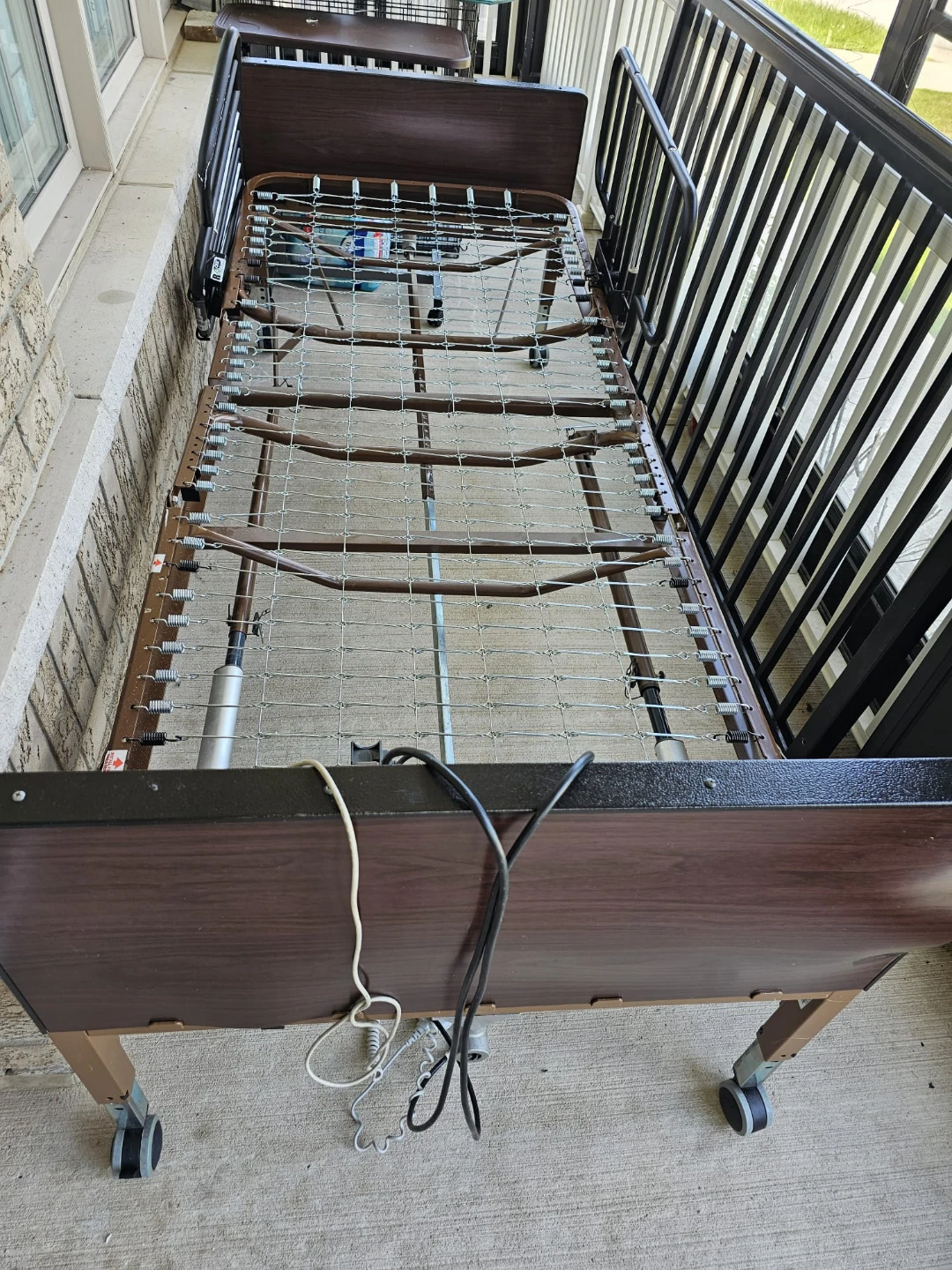 Hospital Bed Frame with Headboard and Footboard