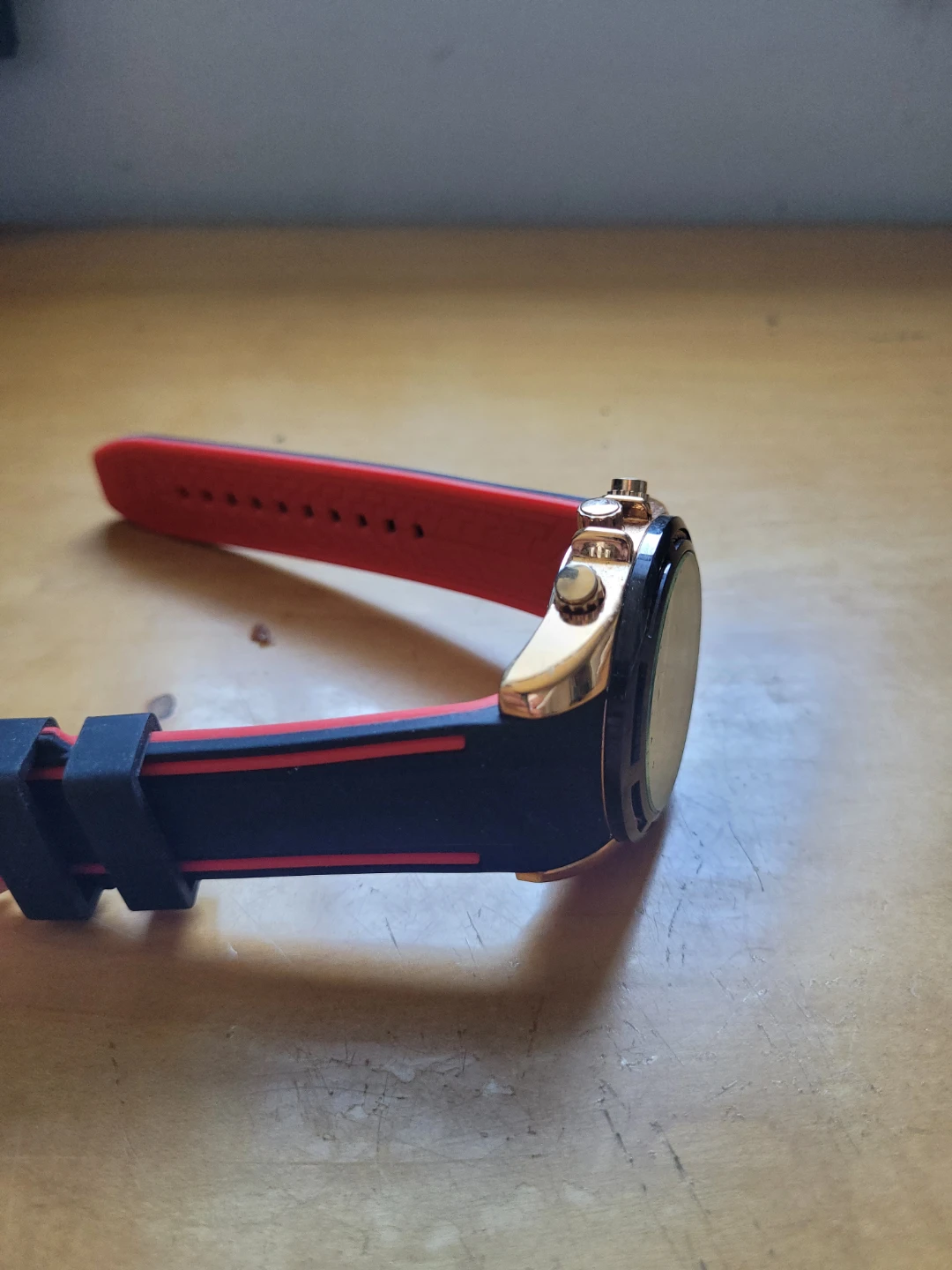 LIGE Chronograph Watch - Rose Gold and Black
