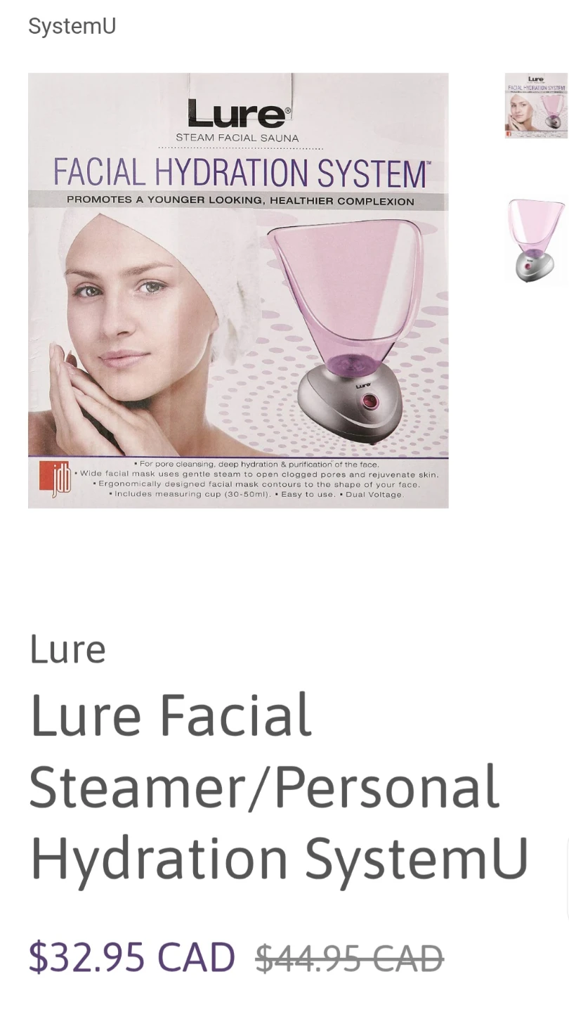Lure Facial Hydration System Steamer