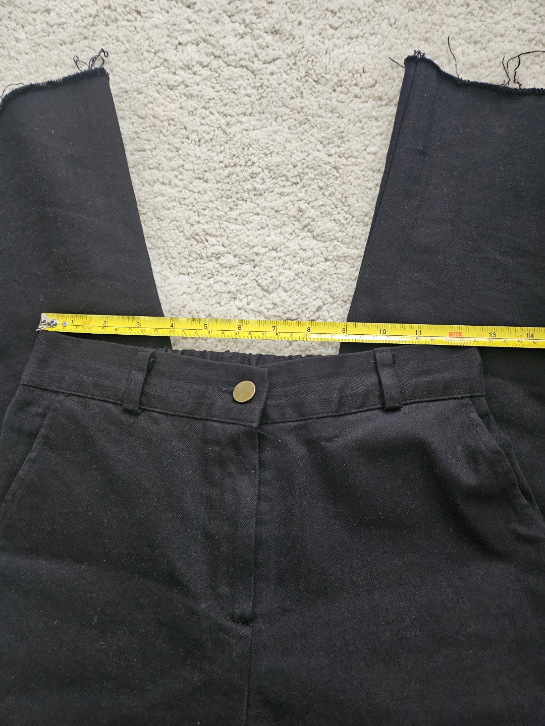 OAK + FORT Black Wide Leg Cropped Pants XS - photo 4