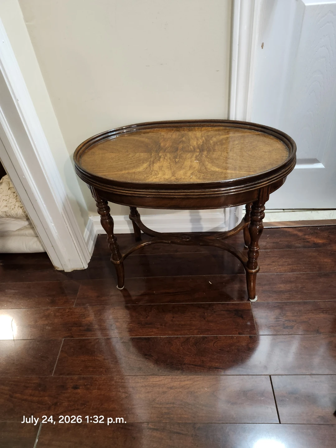 Vintage Oval Side Table