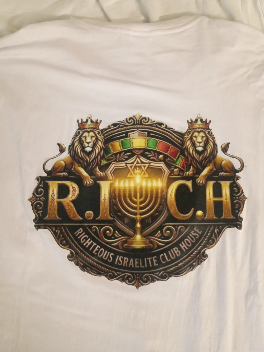 White Polo Shirt with RICH Logo - photo 3
