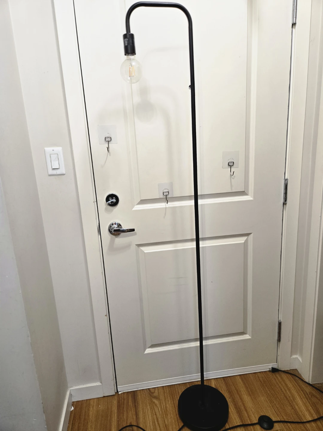 2 x Modern Black Arc Floor Lamp