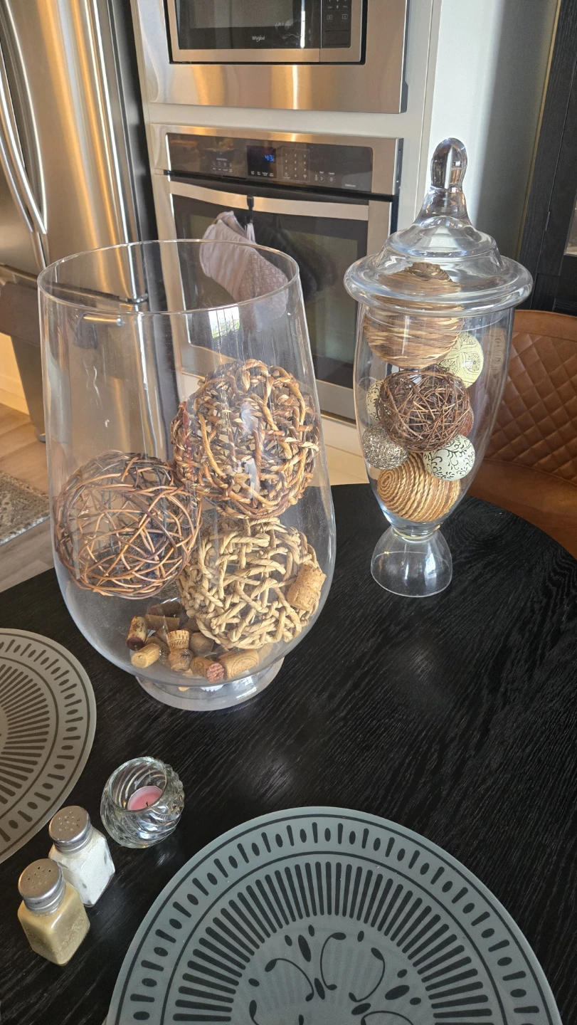 Decorative Glass Vase with Orbs