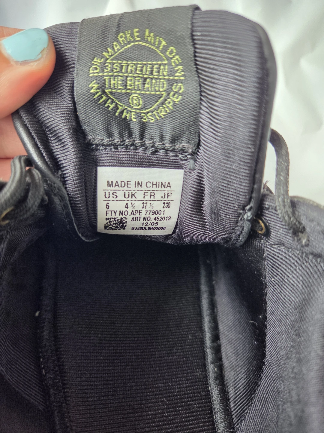Womens Adidas Black Leather Sneakers - photo 2