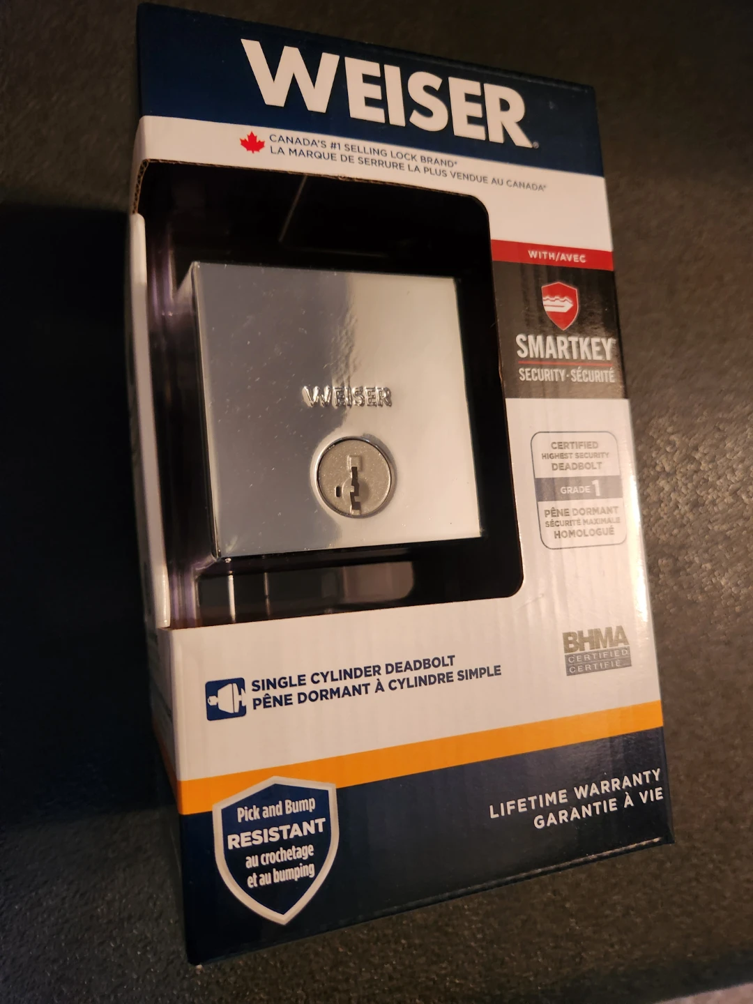 Weiser SmartKey Grade 1 Single Cylinder Deadbolt - photo 2