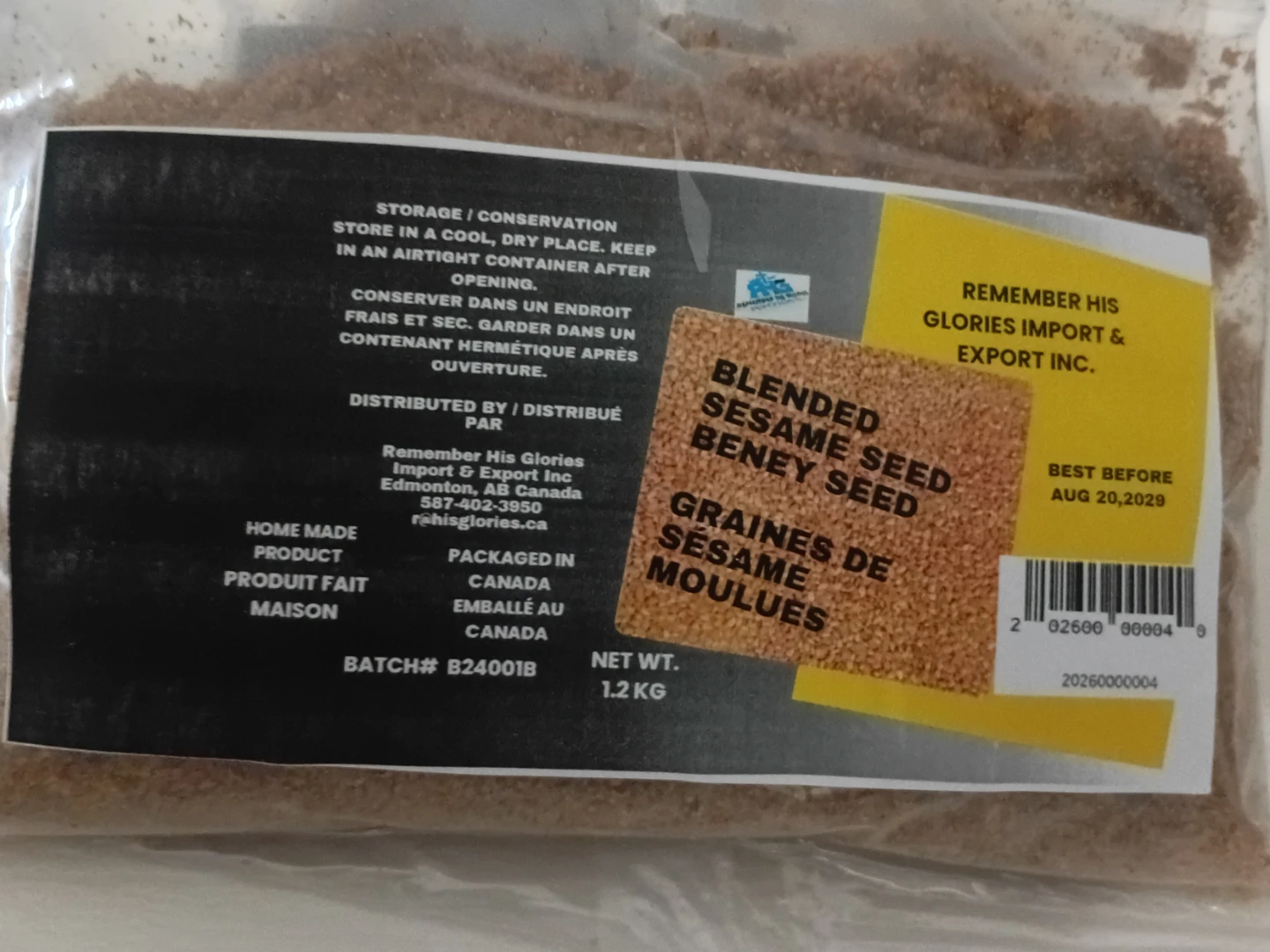 Blended Sesame seed or Beney seed