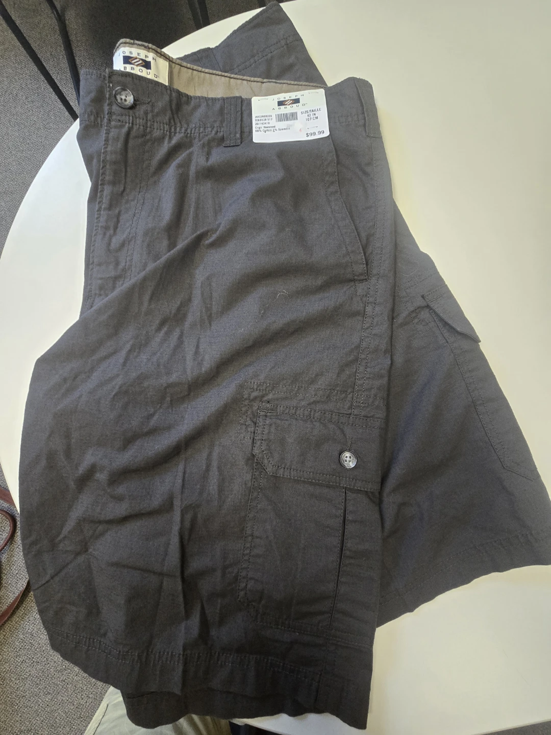 NWT Men's Cargo Shorts. 42x10. Joseph Abboud. Khaki. $45 OBO.