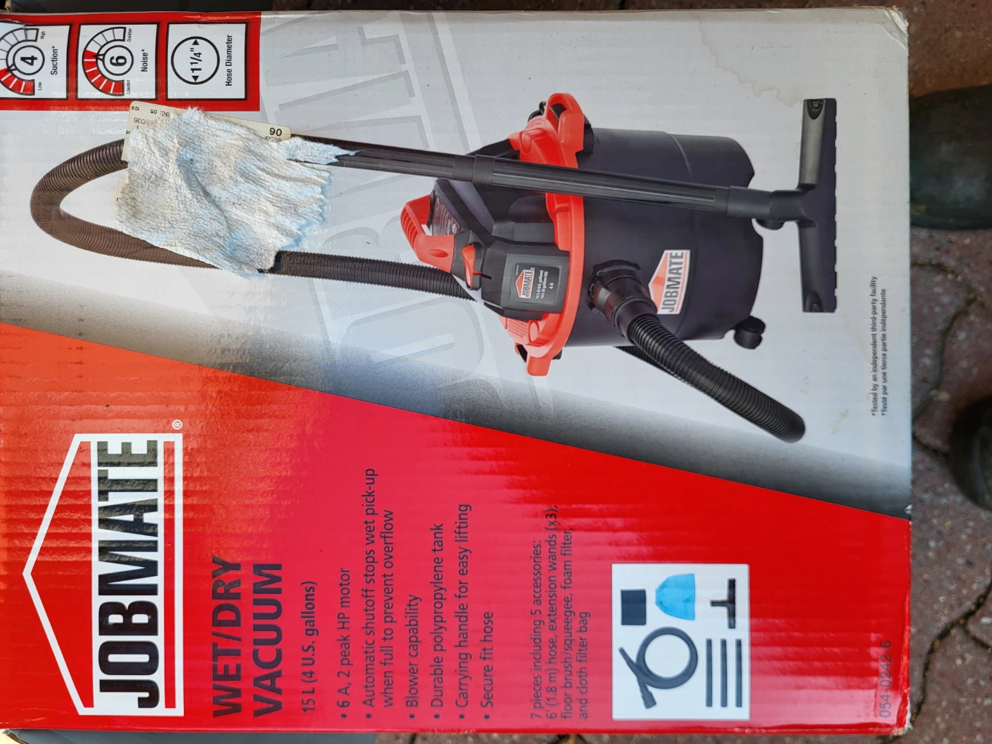 JOBMATE Wet/Dry Vacuum 15 L (4 US Gallons) - photo 2