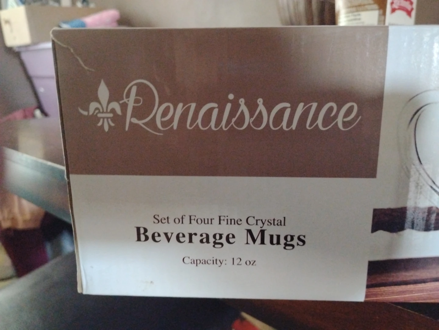Renaissance Set of 4 Fine Crystal Beverage Mugs - 12 oz - photo 2