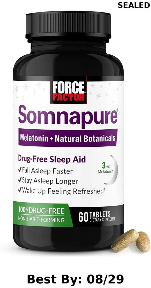 Force Factor Somnapure Melatonin + Natural Botanicals Sleep Aid
