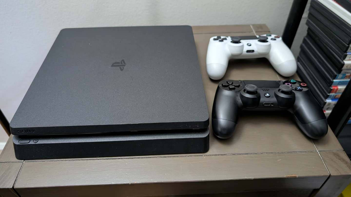 Sony PS4 Slim Console 1TB With 2 Controllers Tested Working