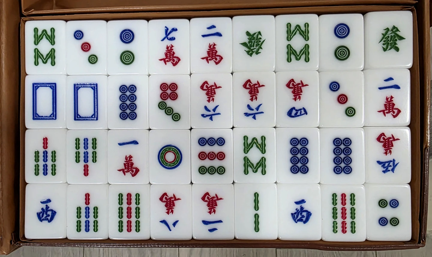 Mahjong Set in Brown Case - photo 2