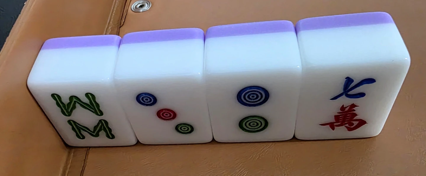 Mahjong Set in Brown Case - photo 3