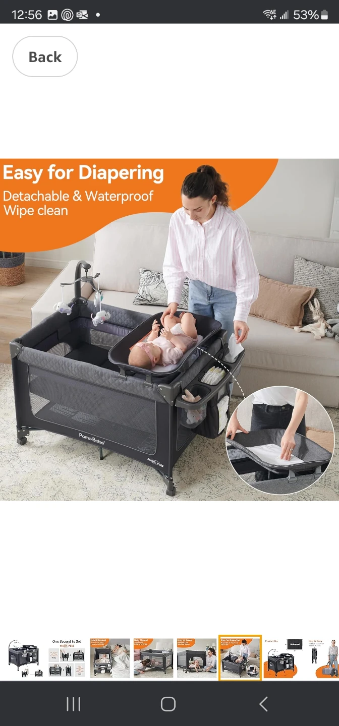 Pamo Babe Playard with Bassinet and Changing Station - photo 2
